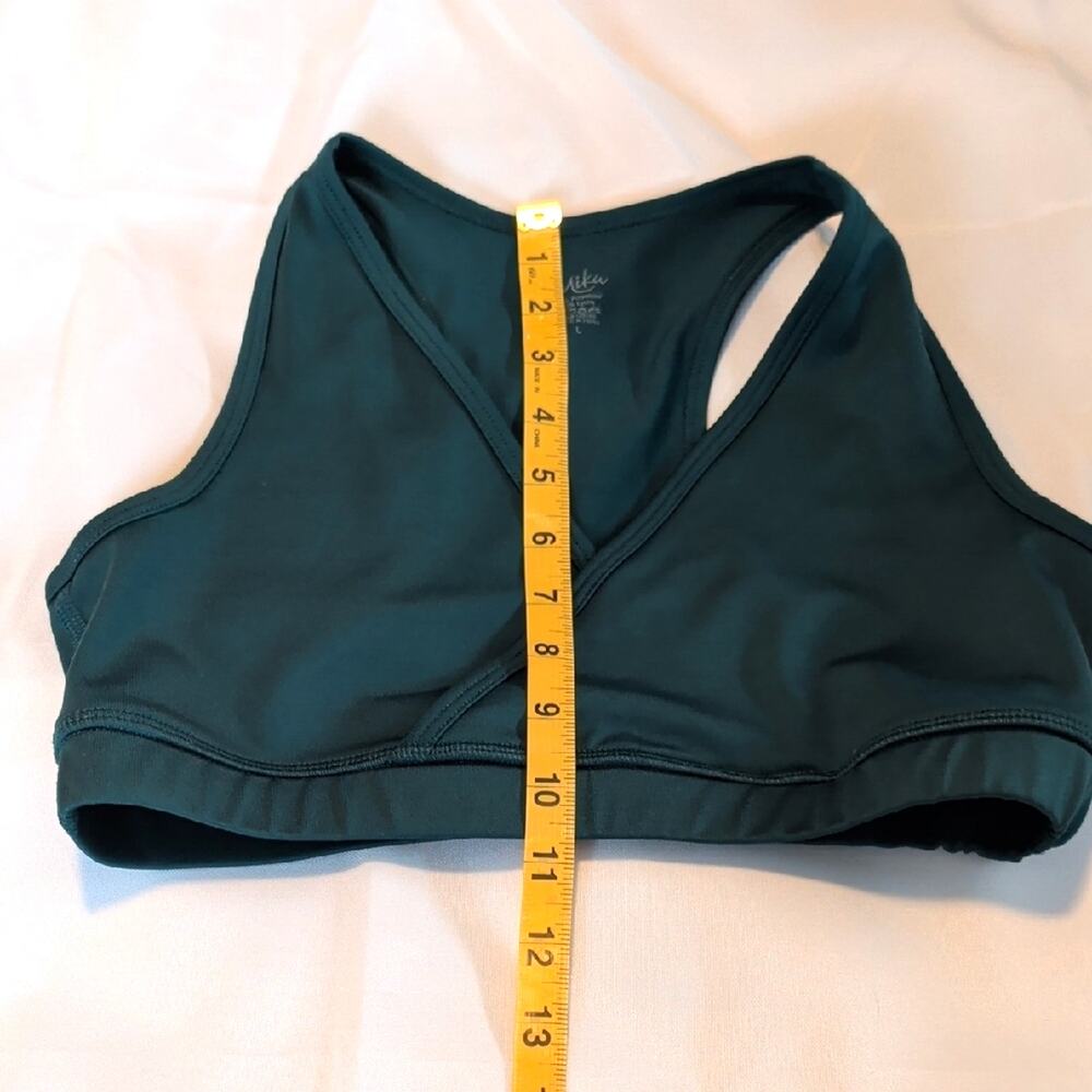 Mika Wrap Front Sports Bra Large Low Impact Yoga Pilates Green Athleisure - Picture 5 of 5